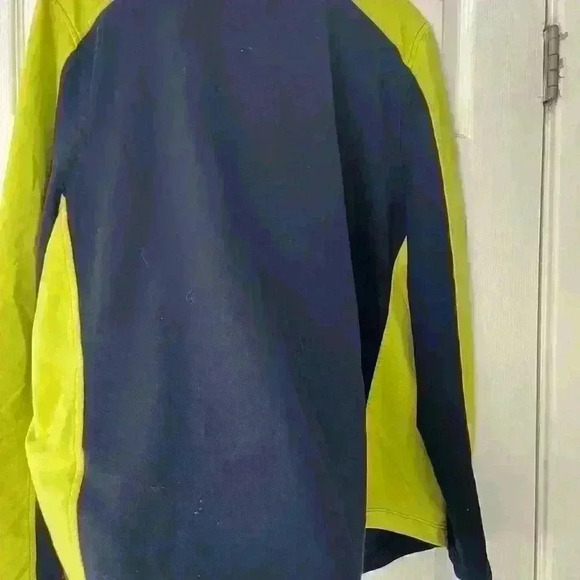 LAUREN Ralph Lauren LRL Active Neon Green/Blue Stretch Zip Track Jacket -A71 - Picture 4 of 8